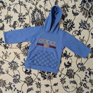 Kids Hoodie in Blue with Logo Design